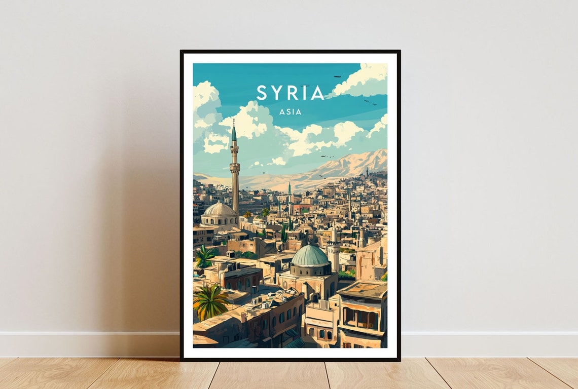 Syria Travel Print Asia Syria Poster Travel Wall Art Syria Print Syria Asia Asia Poster Syria Wall Art Damascus Poster Damascus