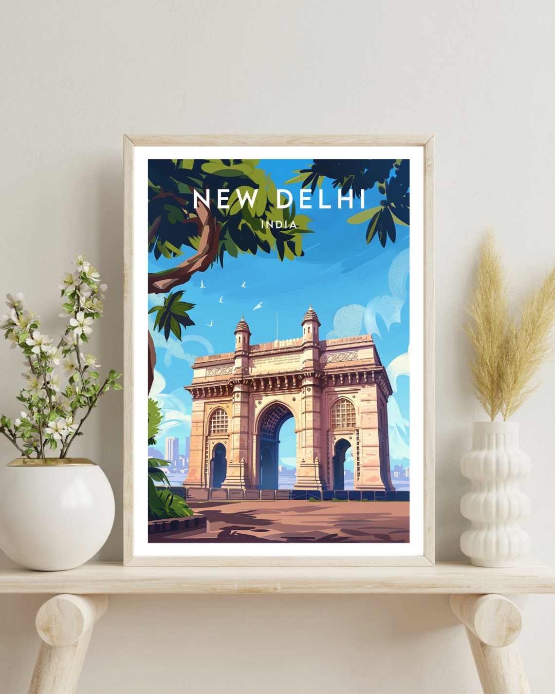 New Delhi Travel Print India New Delhi Poster India Poster Travel Wall Art India Print Delhi Delhi Poster India Gate Poster India - Image 4