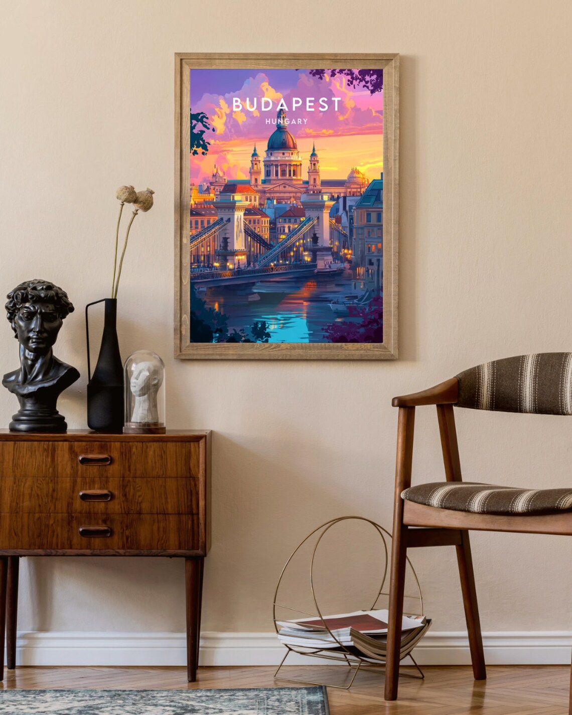 Budapest Travel Poster, Hungary Europe Wall Art - Image 2