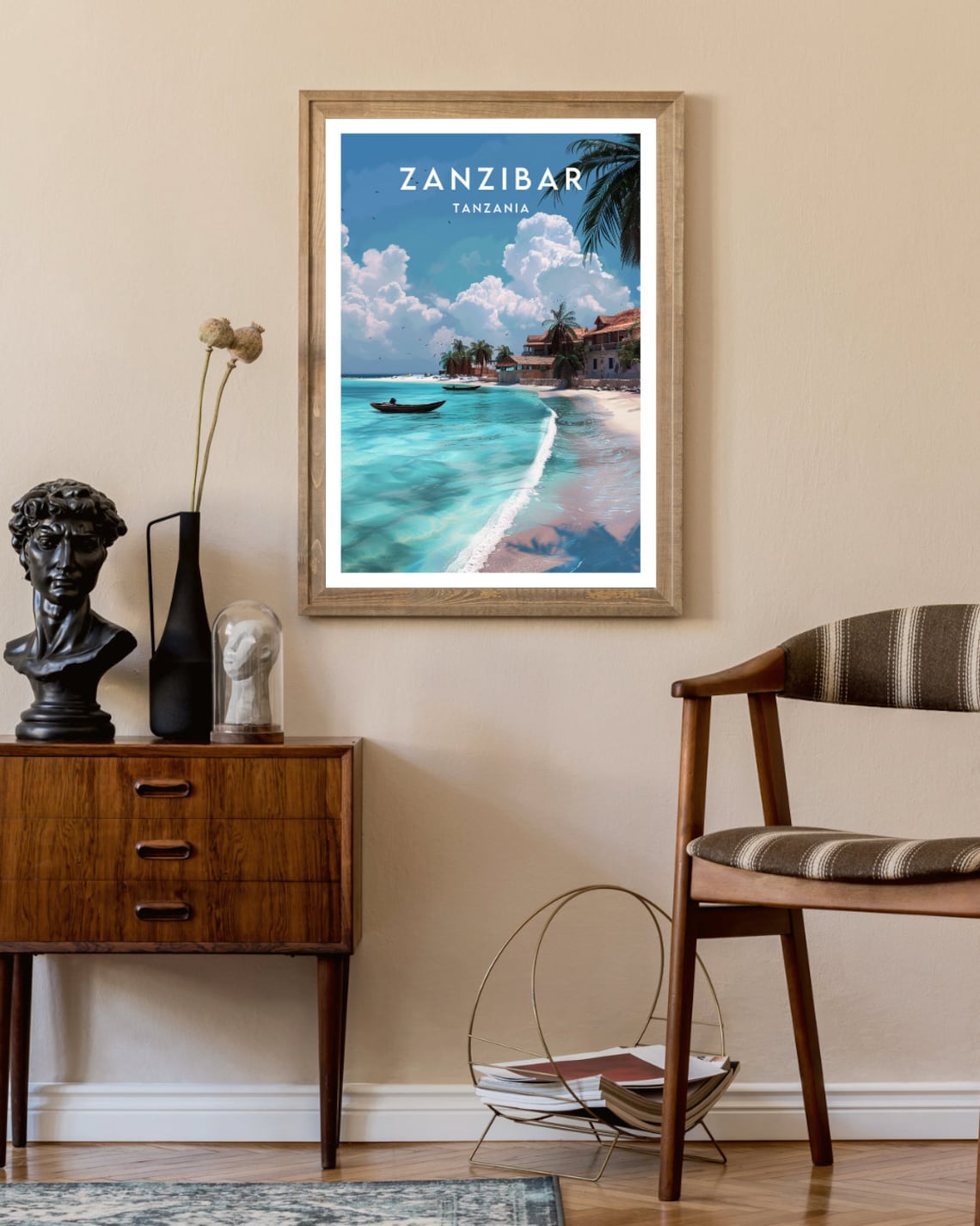 Zanzibar Travel Poster, Tanzania Africa Travel Art - Image 2
