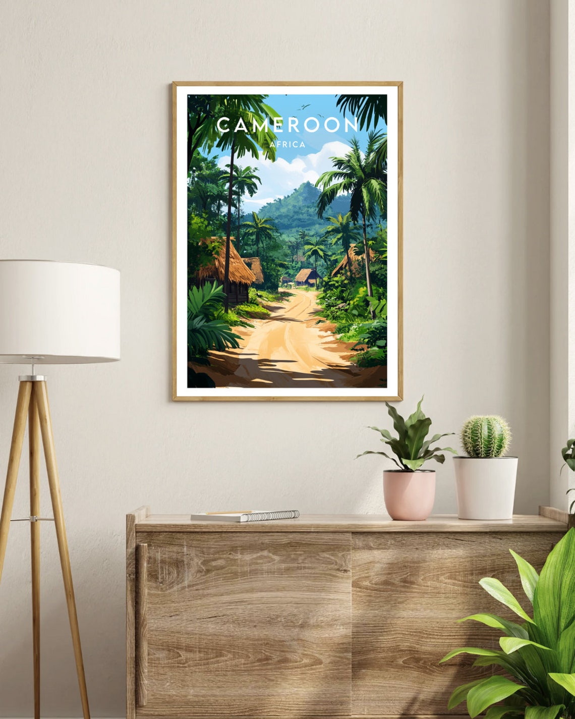 Cameroon Travel Print Africa Cameroon Poster Africa Poster Travel Wall Art Africa Print Cameroon Wall Art Cameroon Africa Wall Art - Image 3