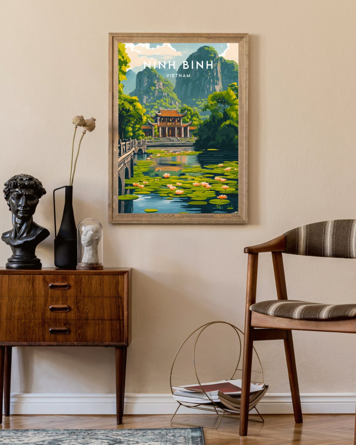 Ninh Binh Vietnam Travel Poster, Asia Travel Print - Image 2