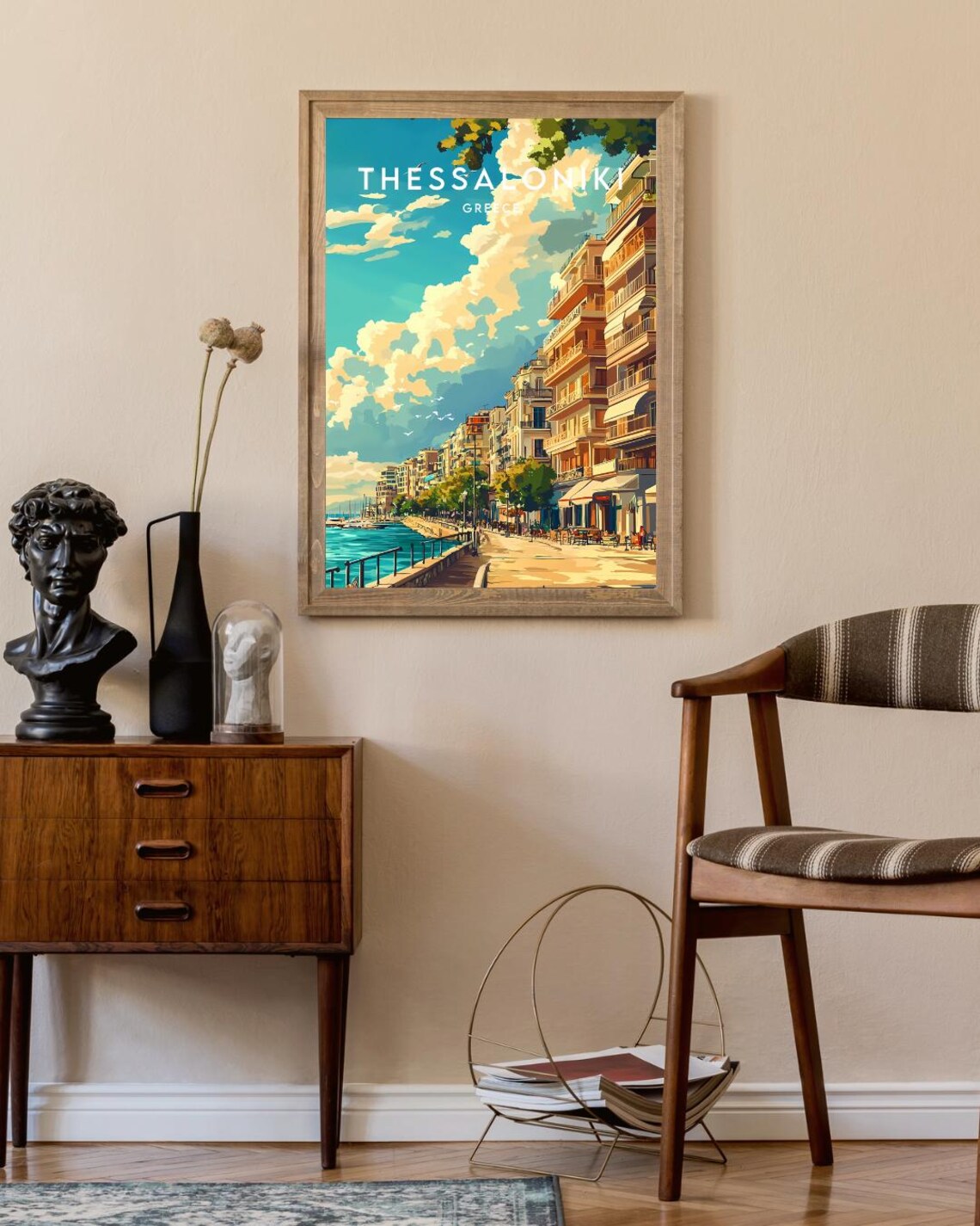 Thessaloniki Greece Waterfront Promenade Sea View Travel Poster - Image 2