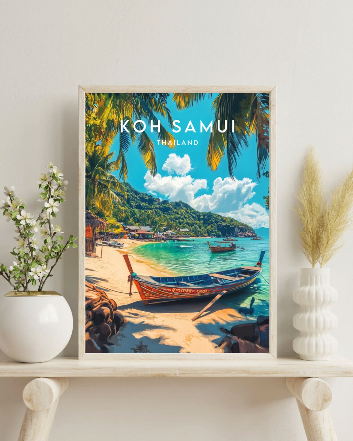 Koh Samui Travel Poster, Thailand Art Print - Image 4