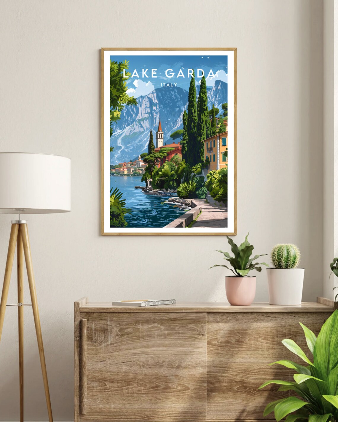 Lake Garda Travel Poster, Italy Europe Wall Art - Image 3