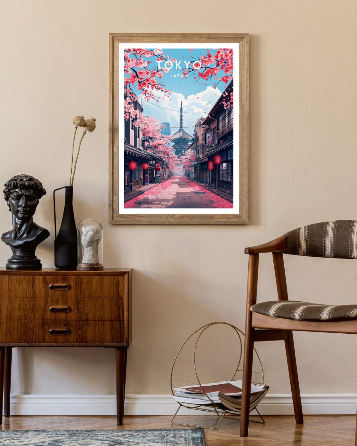 Tokyo Travel Print Japan Tokyo Poster Japan Poster Travel Wall Art Japan Print Tokyo Tokyo Japanese Poster Blossom Trees Japan - Image 2