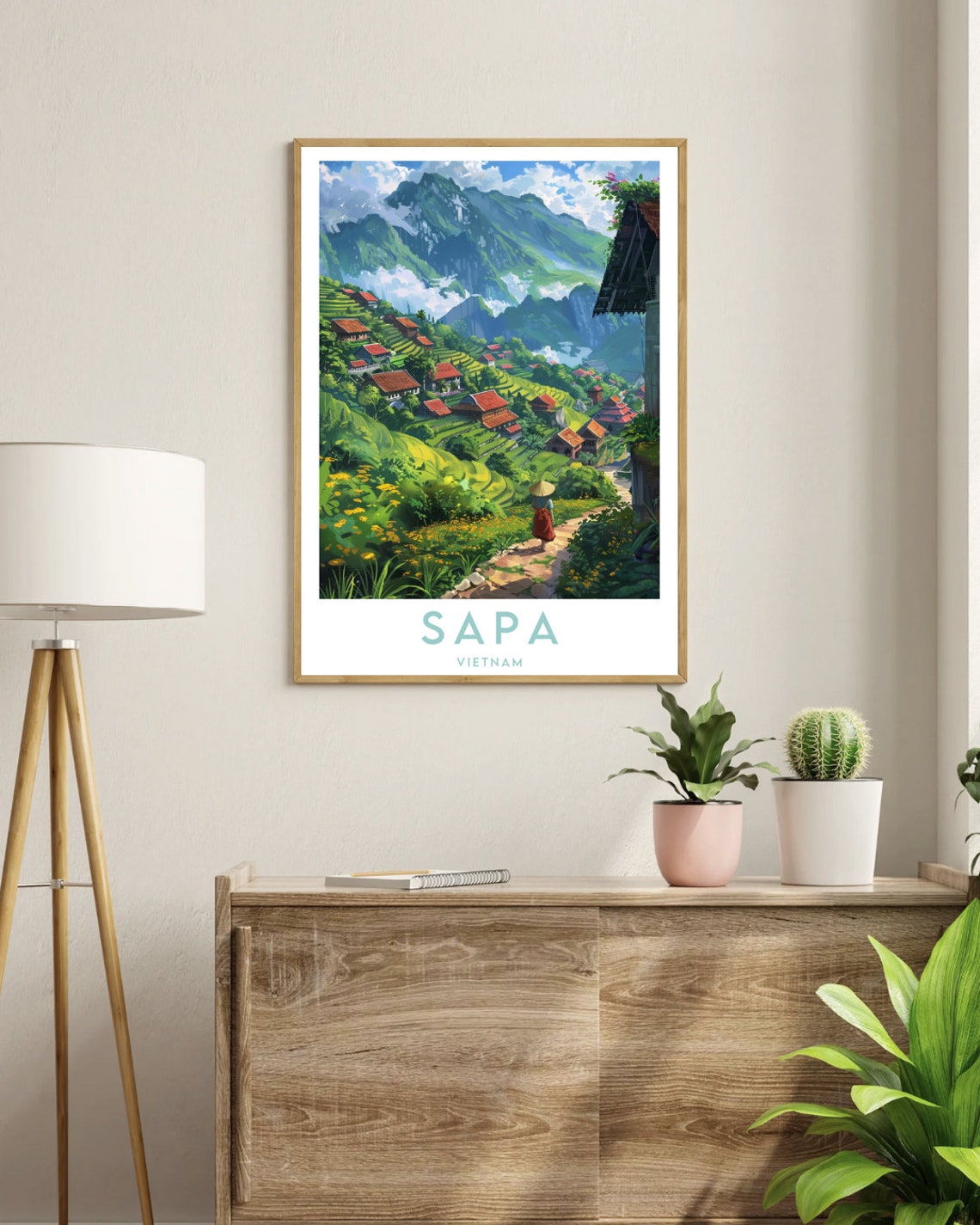 Sapa Vietnam Terraced Rice Fields Mountain Village Travel Poster - Image 3