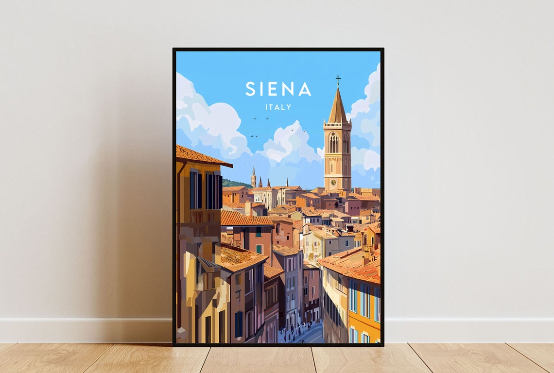 Siena Travel Print Italy Siena Poster Italy Poster Travel Wall Art Italy Print Poster Italy Art Europe Siena Print Italian Print