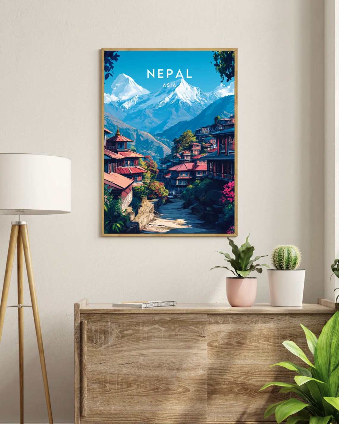 Nepal Travel Poster, Kathmandu Wall Art Print - Image 3