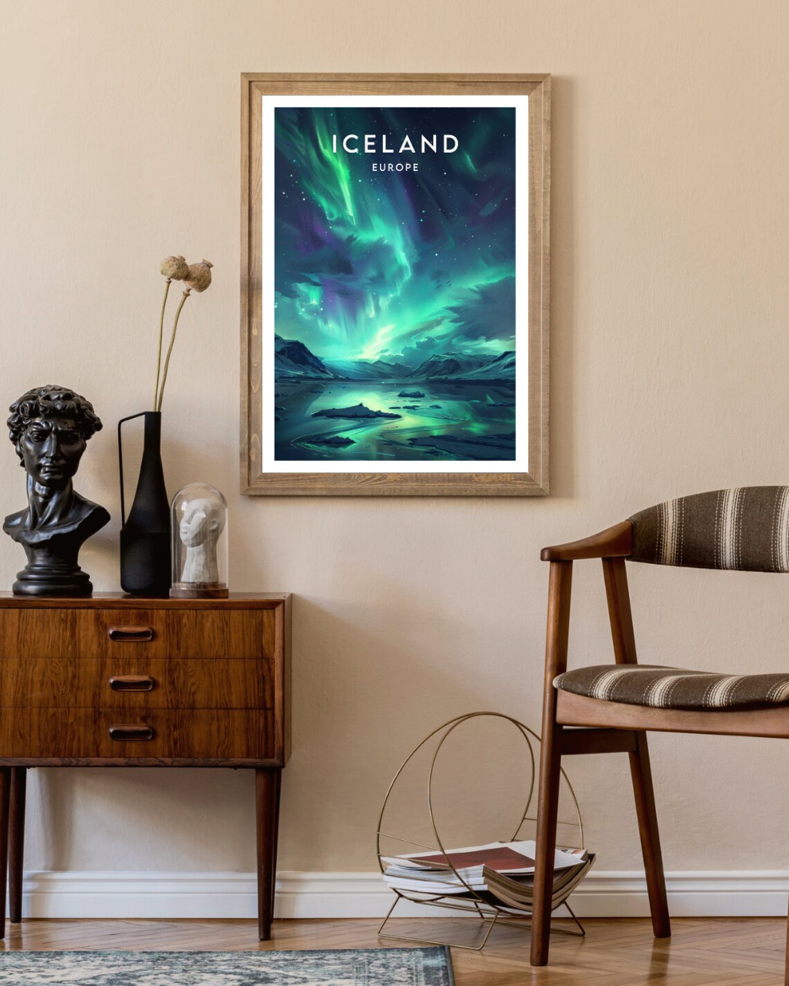 Iceland Travel Poster, Reykjavik Europe Wall Art - Image 2