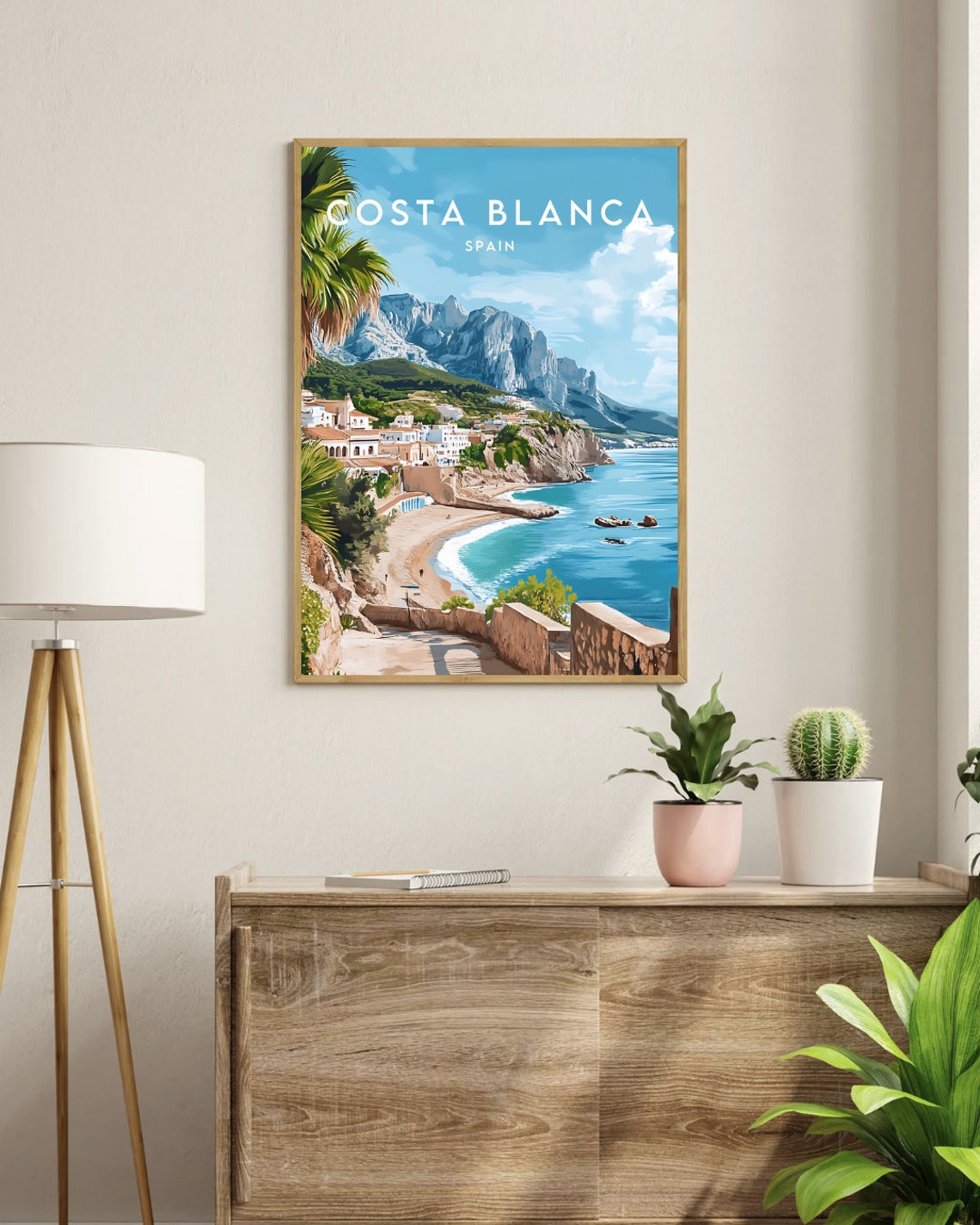 Costa Blanca Travel Print Spain Costa Blanca Poster Spain Poster Travel Wall Art Spain Print Spain Art Europe Costa Blanca Print - Image 3