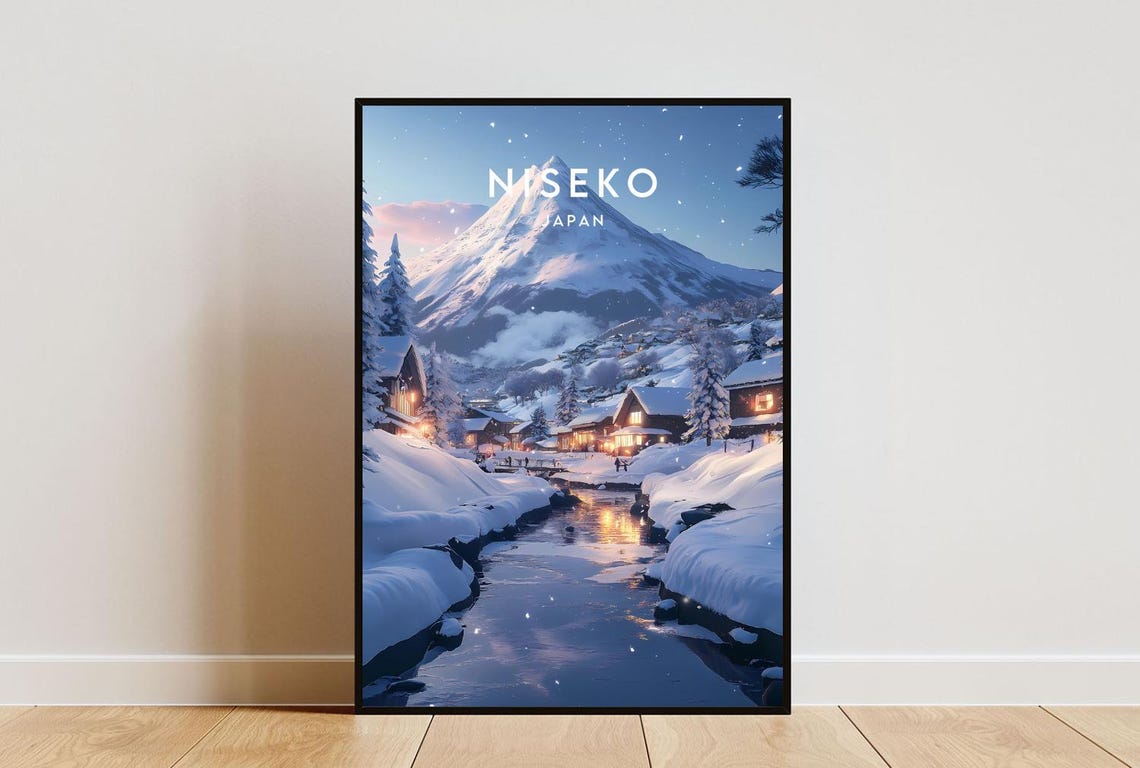 Niseko Travel Print Japan Niseko Poster Japan Poster Travel Wall Art Japan Print Niseko Niseko Print Japanese Print Japan Wall Art