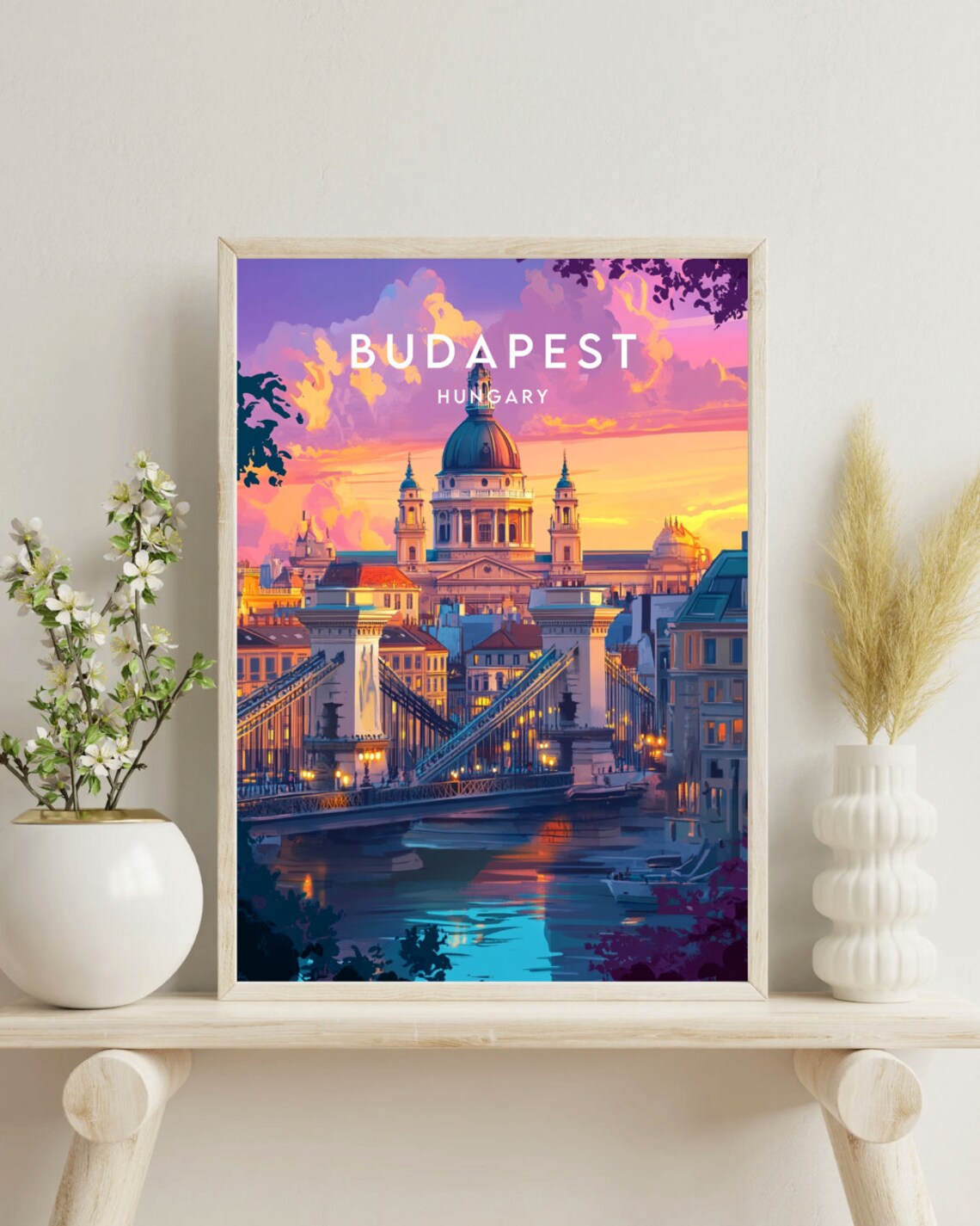Budapest Travel Poster, Hungary Europe Wall Art - Image 4