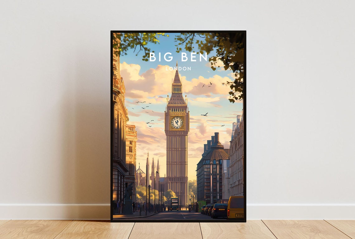 Big Ben Travel Print London Big Ben Poster London Poster Travel Wall Art London Print England Europe London Big Ben Poster Uk Art