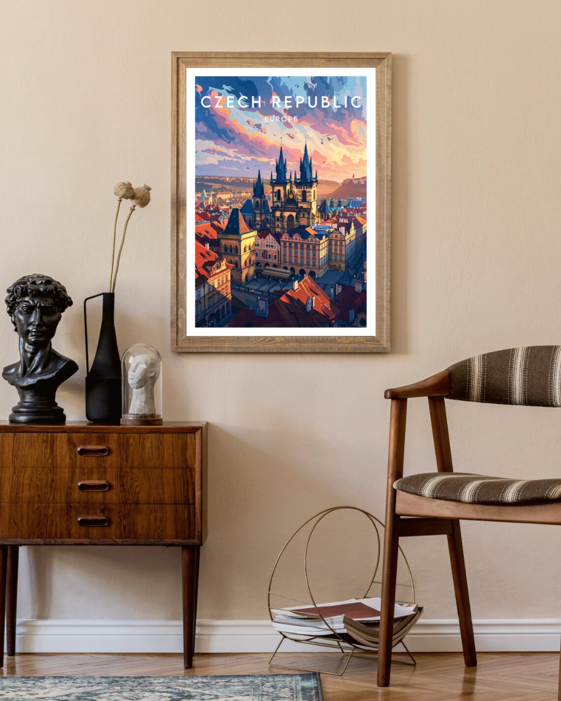 Czech Republic Travel Poster, Prague Europe Wall Art - Image 2