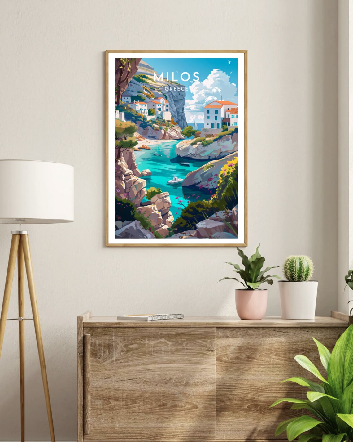 Milos Travel Print Greece Milos Poster Greece Poster Travel Wall Art Greece Print Poster Greece Europe Milos Greek Poster - Image 3