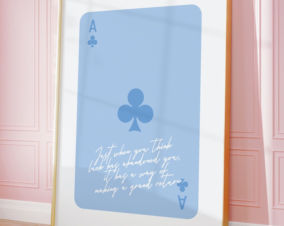 Lucky Girl Syndrome Ace Of Clubs Art Print
