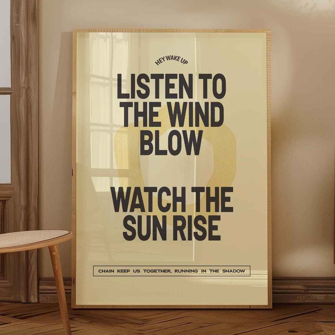 Fleetwood Mac The Chain Lyric Poster Bold Vintage Typography