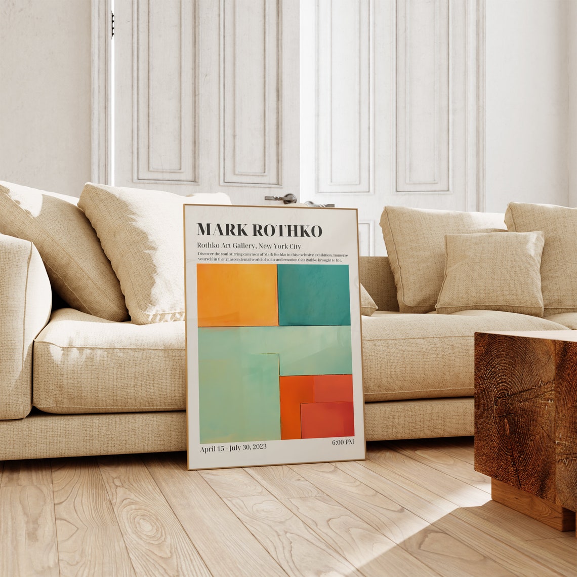 Mark Rothko NYC Exhibition Color Block Modern Abstract Art Poster - Image 3