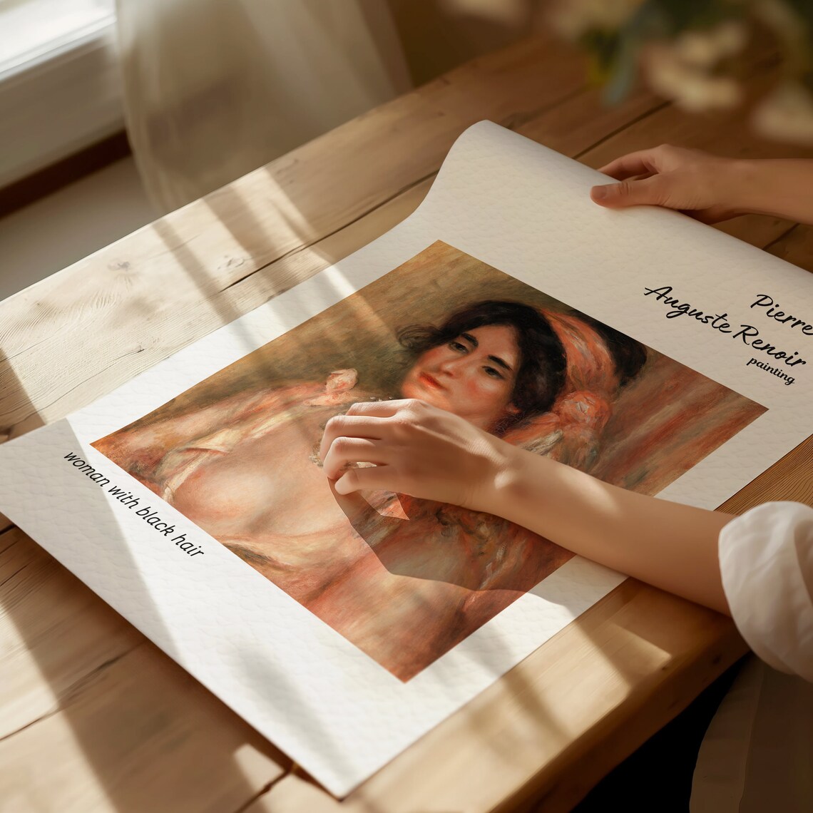 Pierre Auguste Renoir Woman With Black Hair Portrait Art Poster - Image 2
