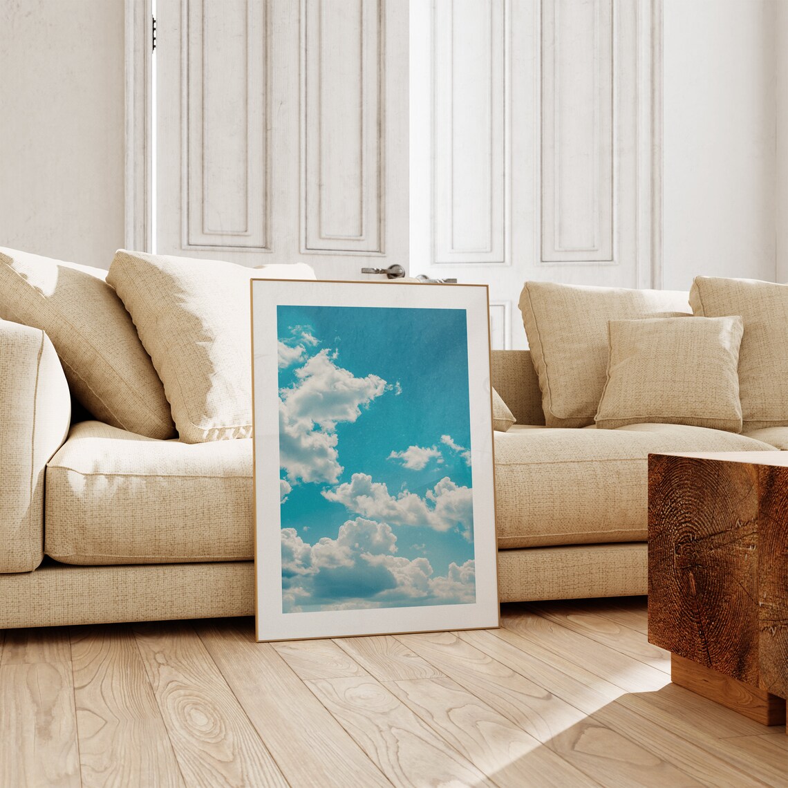 Celestial Calmness Cloud Art Print, Minimalist Nautical Decor - Image 2