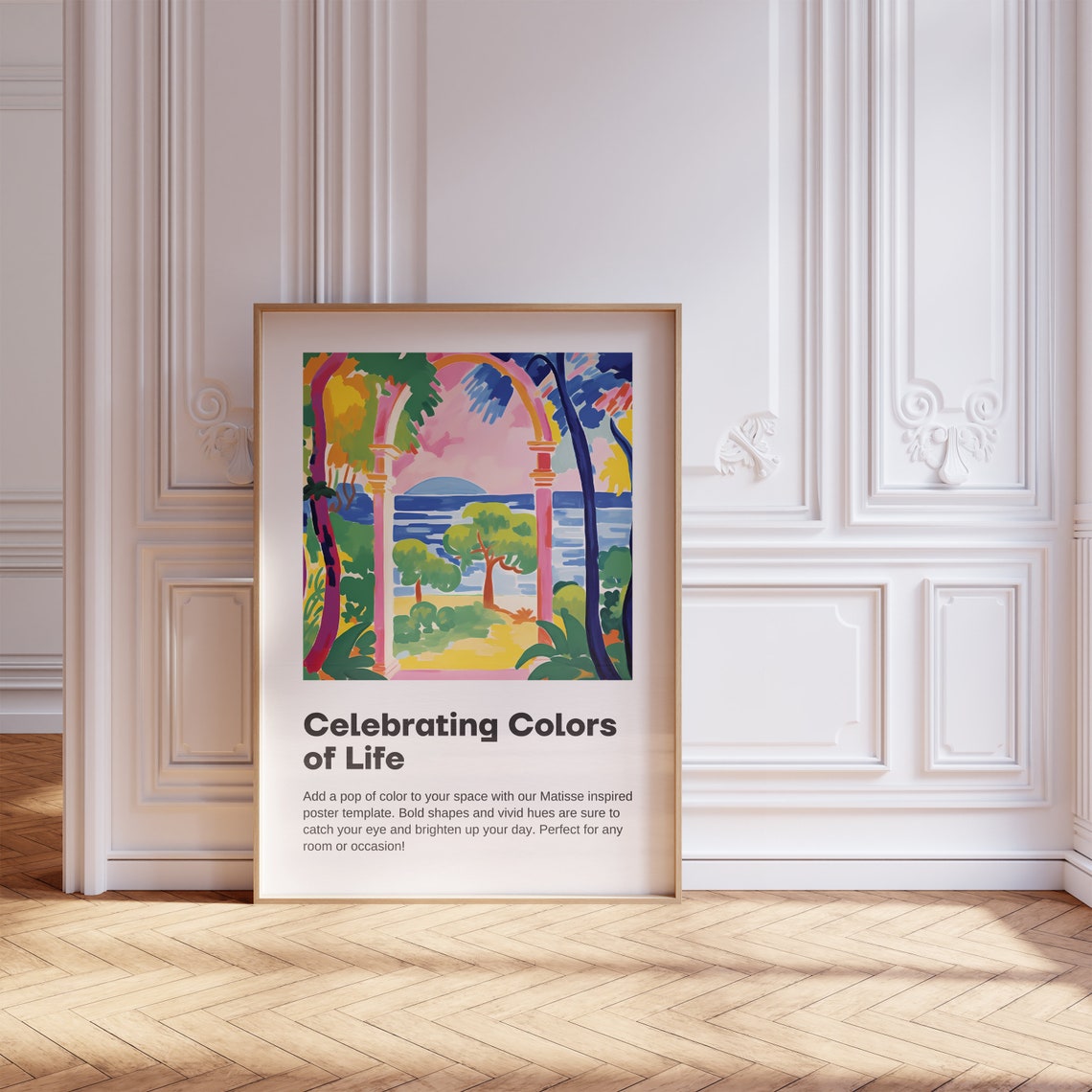 Matisse Inspired Garden Archway Seascape Celebrating Colors Poster - Image 4