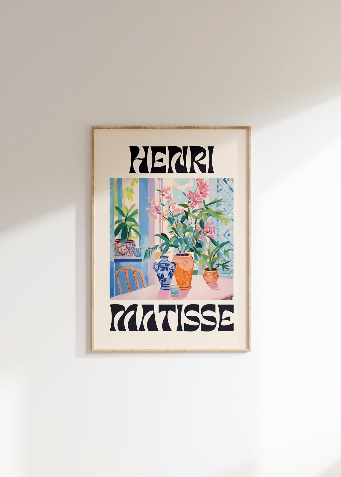Henri Matisse Window Still Life Pink Flowers Vases Art Poster