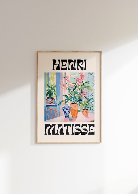 Henri Matisse Print Modern Gallery Exhibition Art Aesthetic Matisse Poster Minimalist Floral Wall Art Colorful Classic Art Home Decor