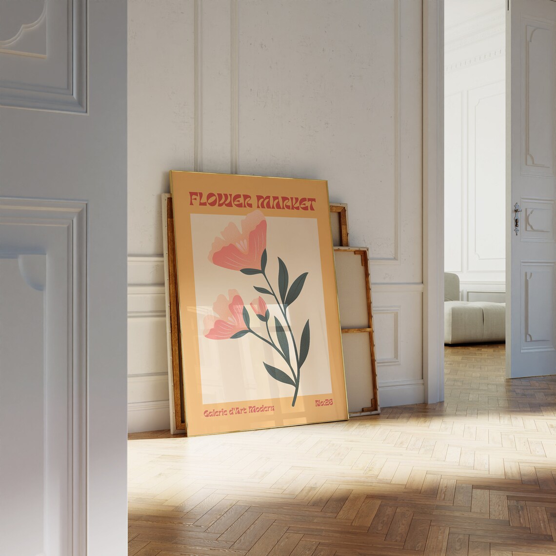 Flower Market Coral Blooms Galerie dArt Moderna No 28 Poster - Image 2