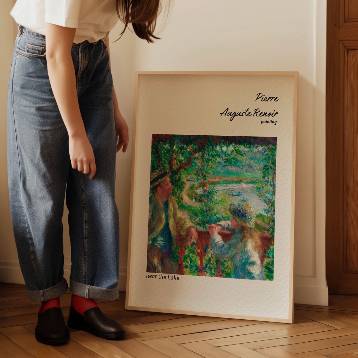 Pierre Auguste Renoir Near the Lake Couple Impressionist Art Poster - Image 4
