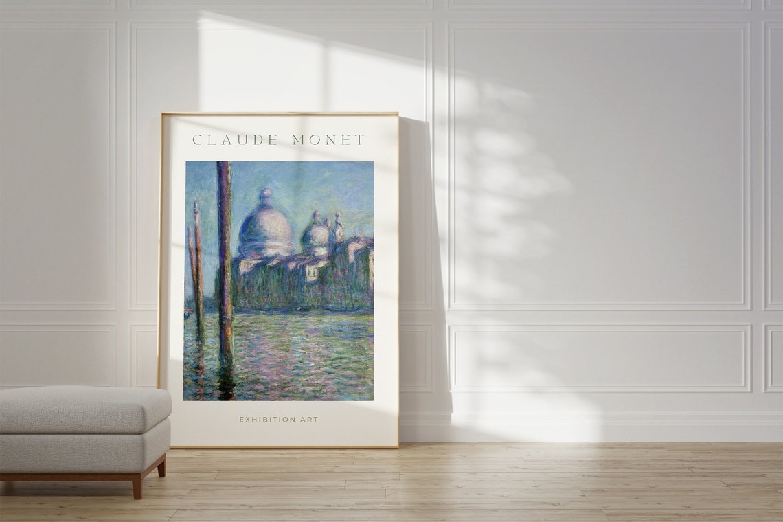 Claude Monet Venice Grand Canal Domed Church Impressionist Poster