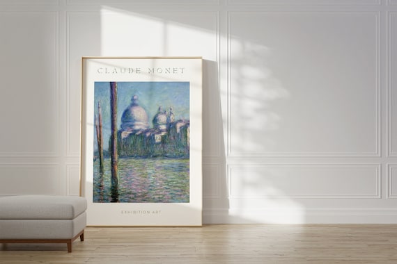Claude Monet Poster Mid Century Modern Wall Art For Aesthetic Room Decor Monet Print As Best Friend Gift Monet Exhibition Poster