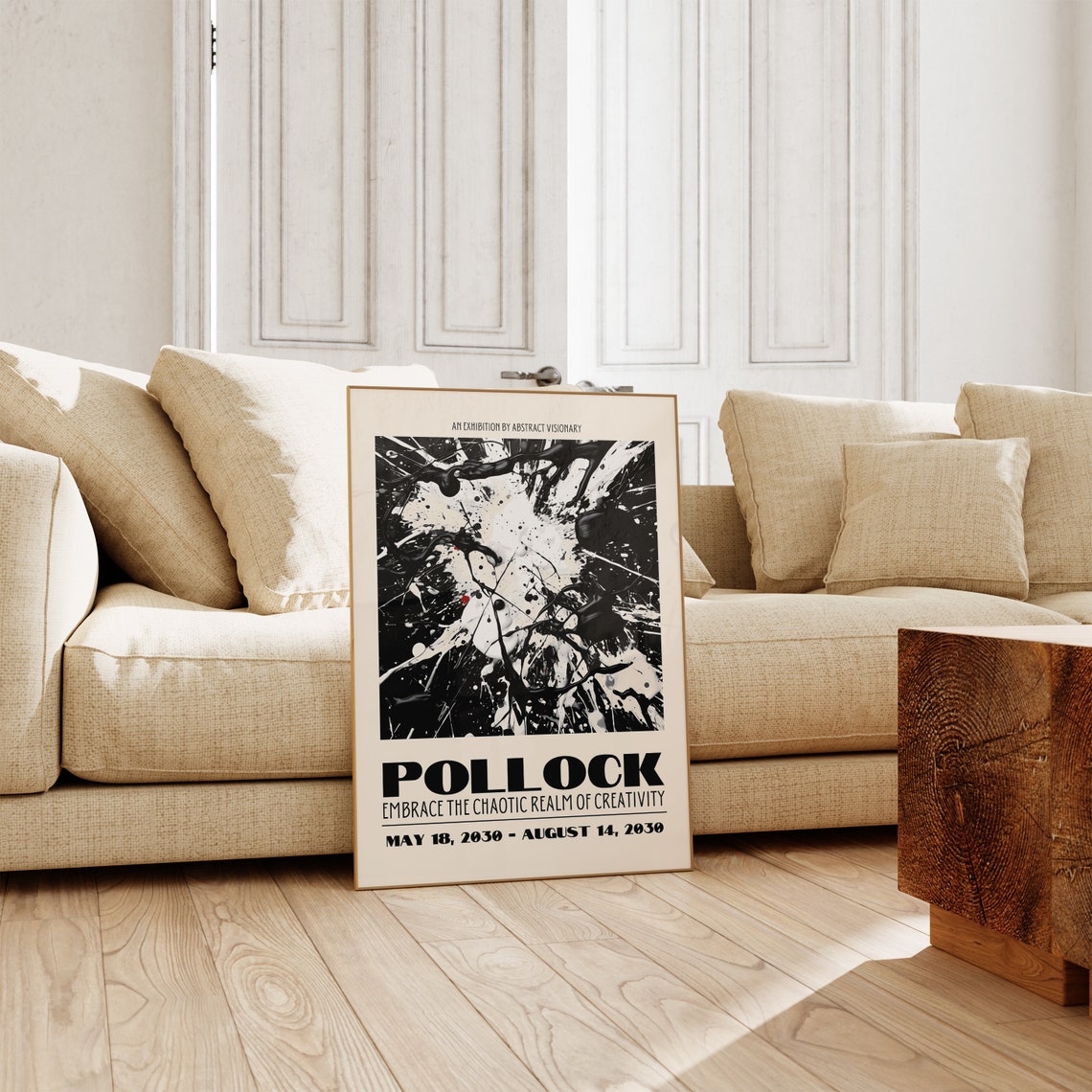 Jackson Pollock Exhibition 2030 Embrace Chaos Splatter Art Poster - Image 3