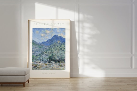 Claude Monet Mediterranean Mountain Coastal Landscape Art Poster