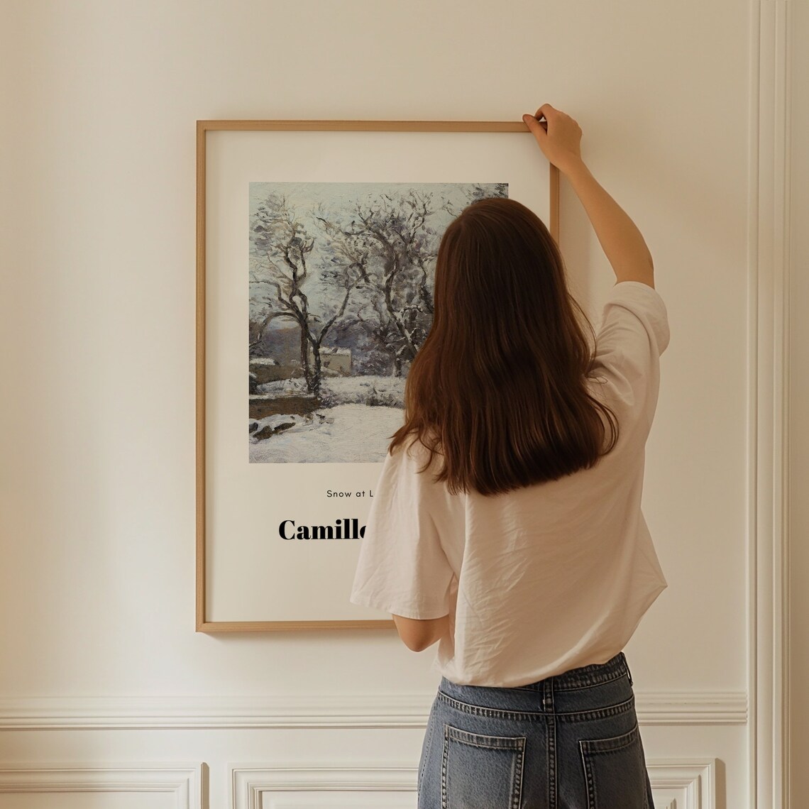 Camille Pissarro Snow at Louveciennes Winter Impressionist Poster - Image 4