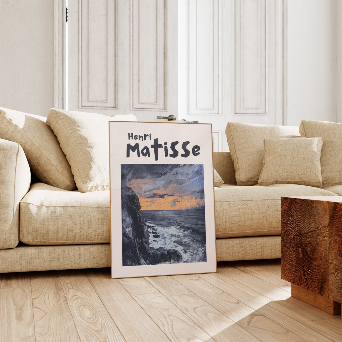 Henri Matisse Rocky Shore Sunset Waves Dramatic Coastal Poster - Image 2