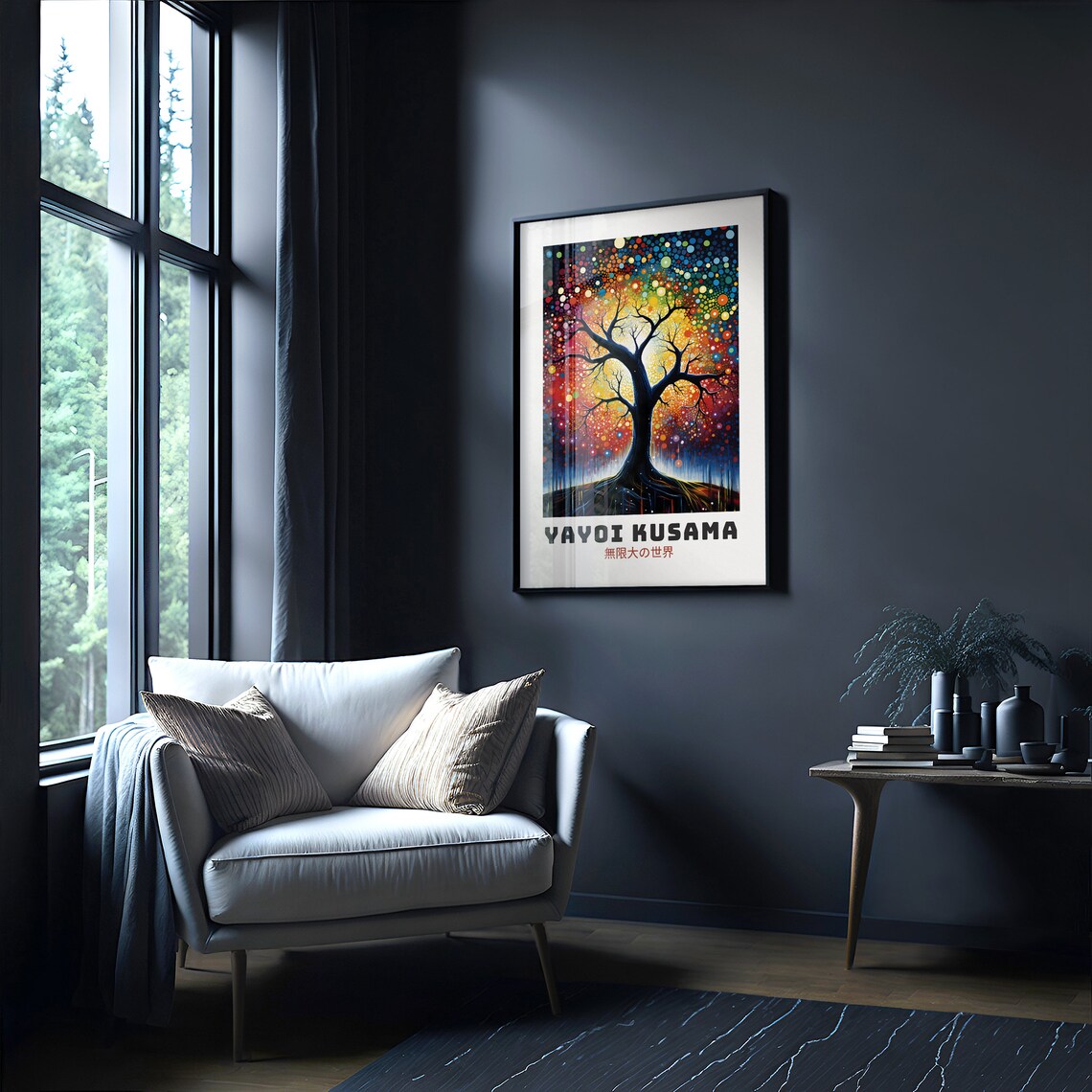 Yayoi Kusama Abstract Japanese Wall Art, Japandi Poster - Image 3