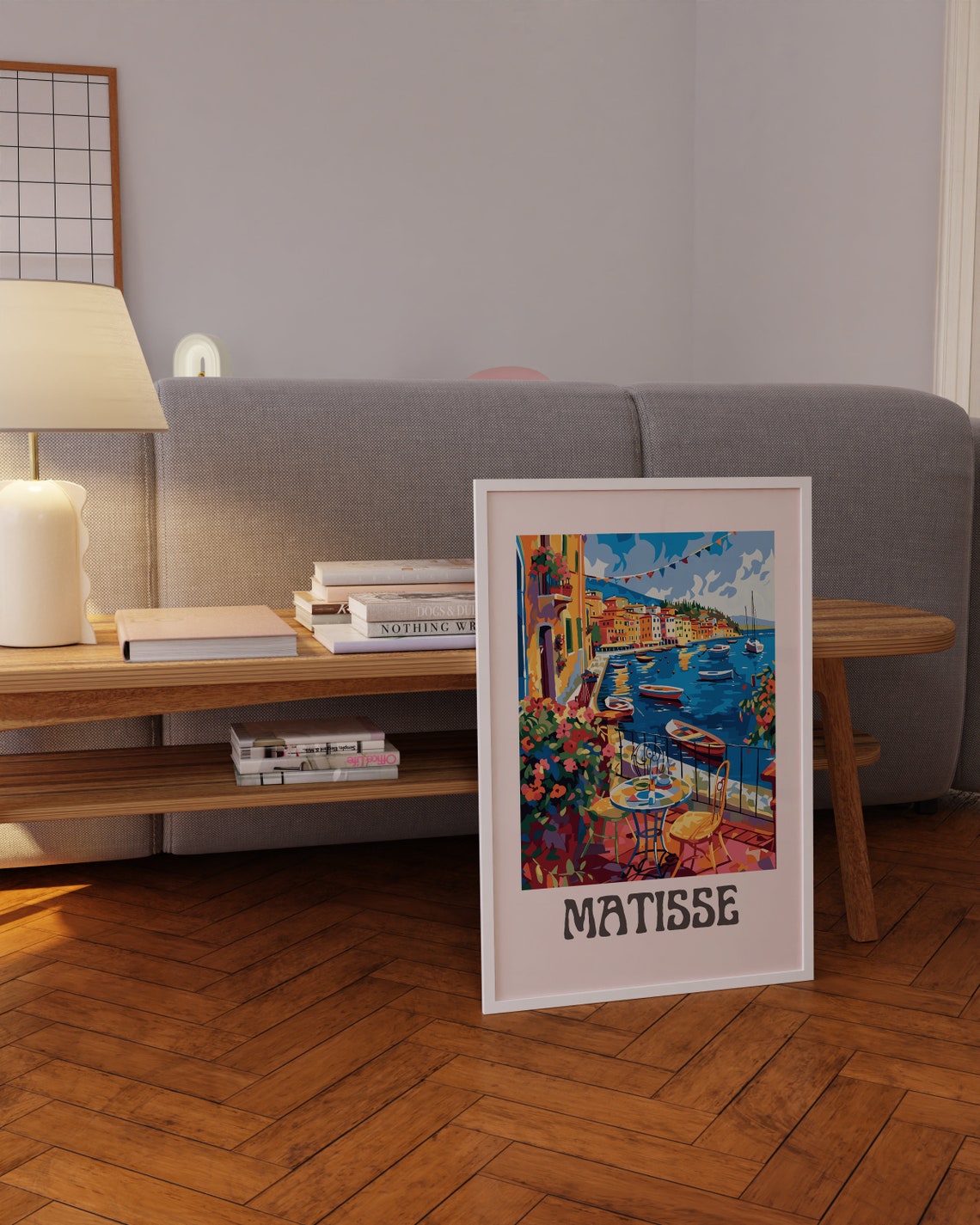 Henri Matisse Seaside Terrace Café Over Blue Harbor View Poster - Image 3