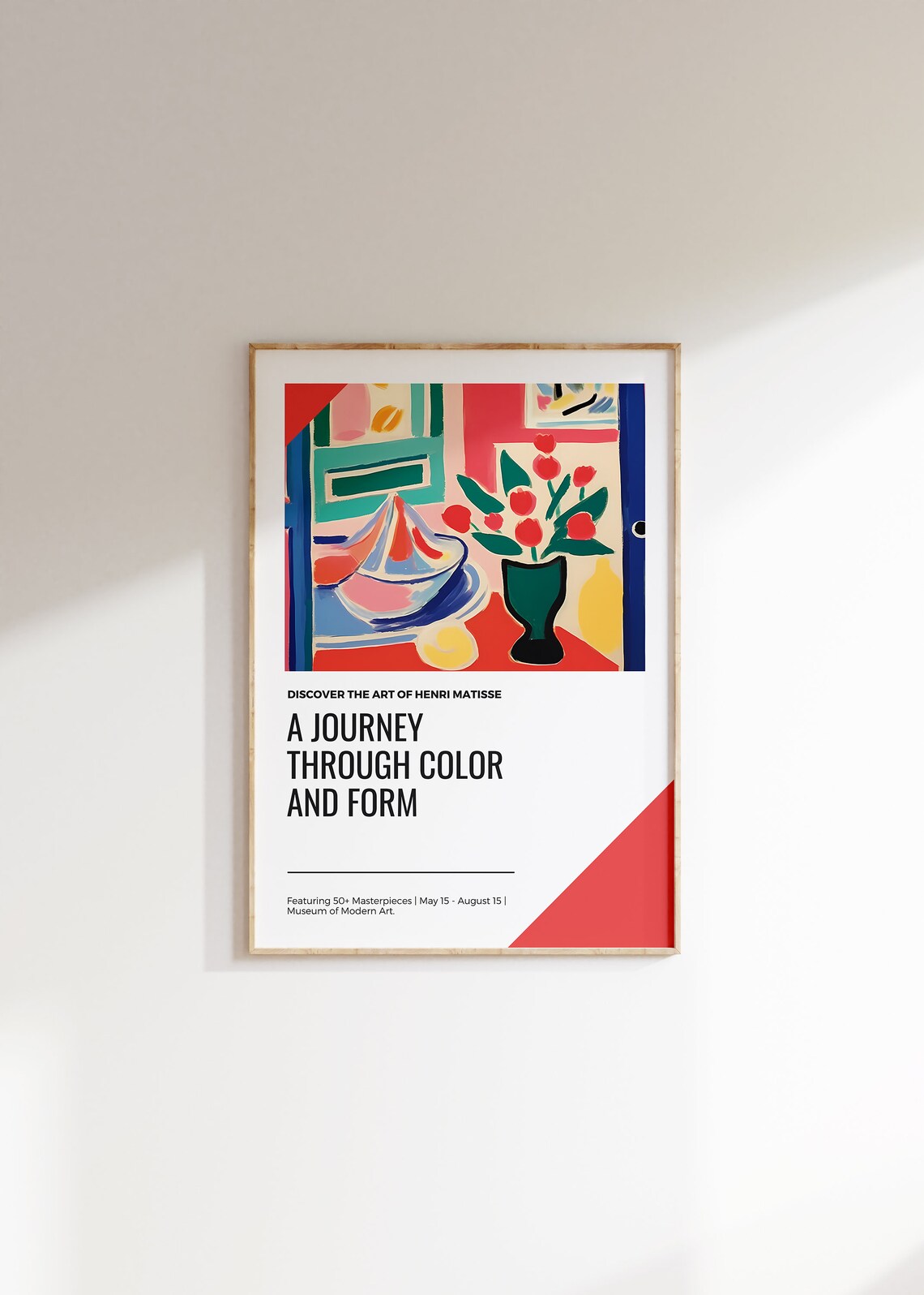 Henri Matisse Red Tulips Green Vase Museum Exhibition Poster