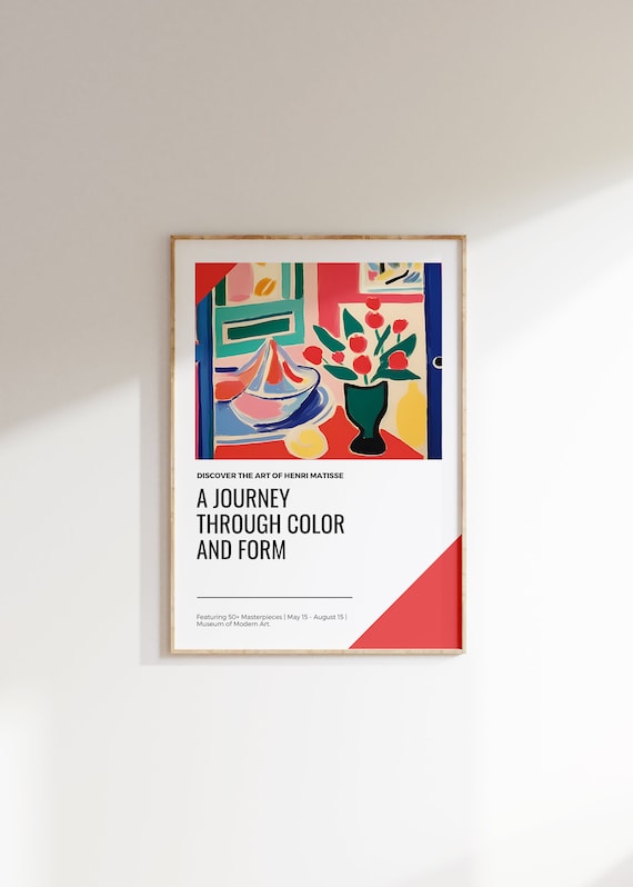 Henri Matisse Red Tulips Green Vase Museum Exhibition Poster