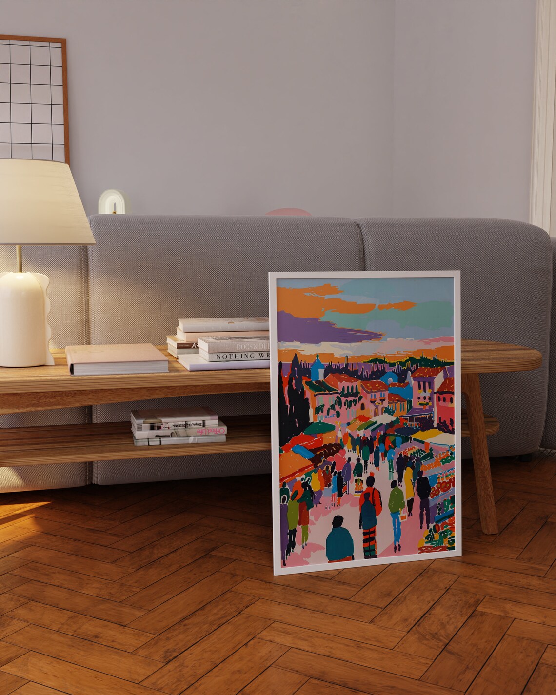 Matisse Inspired Bustling Market Street Scene Vibrant Art Poster - Image 5