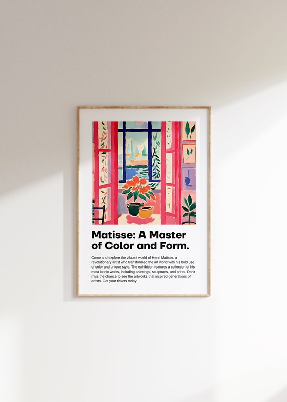 Henri Matisse Red Window Sea View Sailboat Master Color Poster