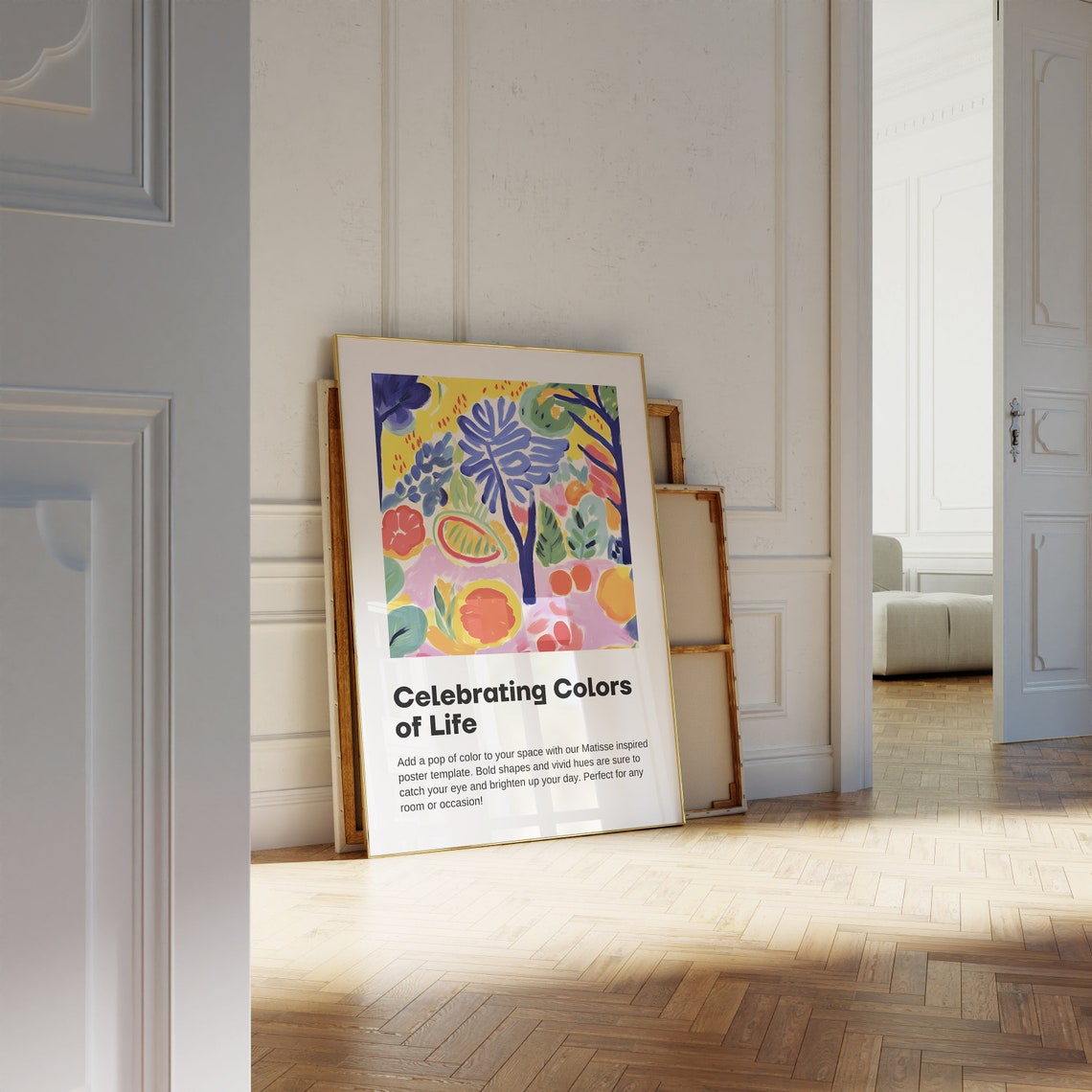 Matisse Inspired Garden Citrus Blue Tree Celebrating Life Poster - Image 4