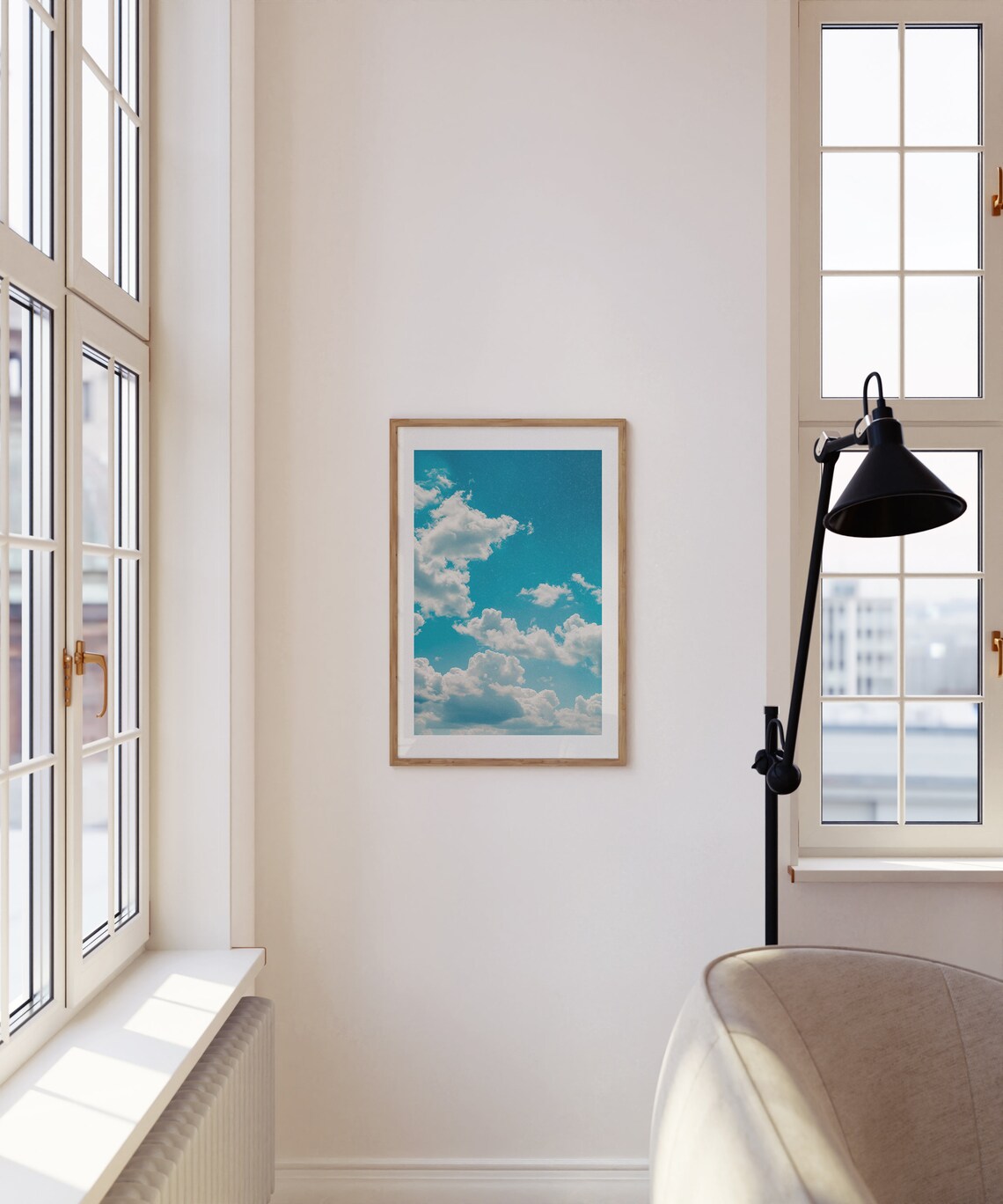 Celestial Calmness Cloud Art Print, Minimalist Nautical Decor - Image 3