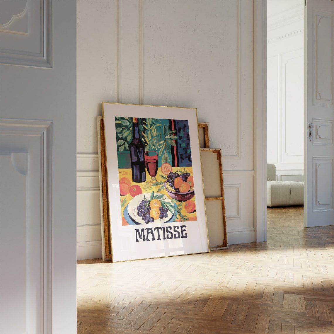 Matisse Fauvist Still Life Wine Grapes Fruit Table Art Poster - Image 3