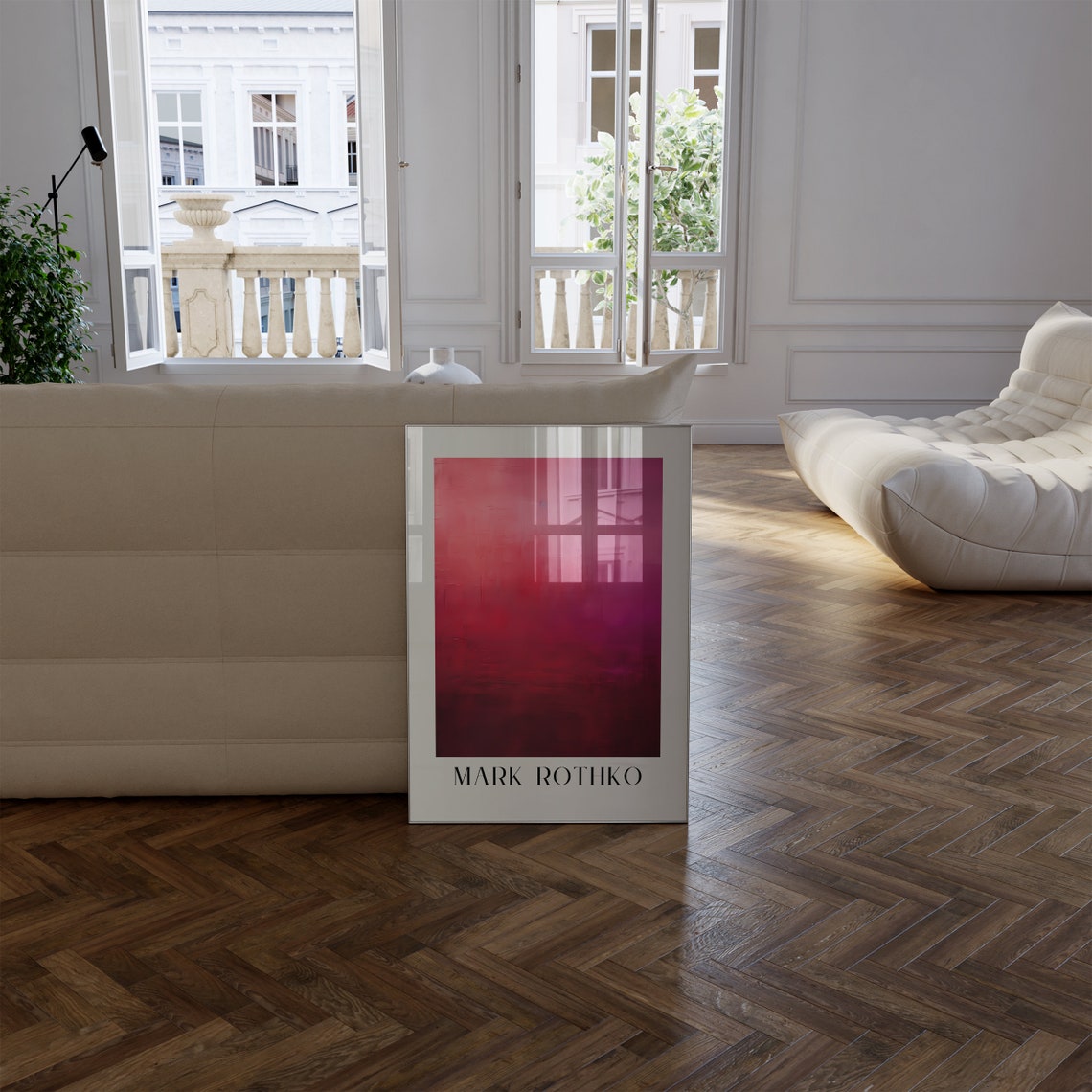 Mark Rothko Deep Red Color Field Abstract Painting Art Poster - Image 3