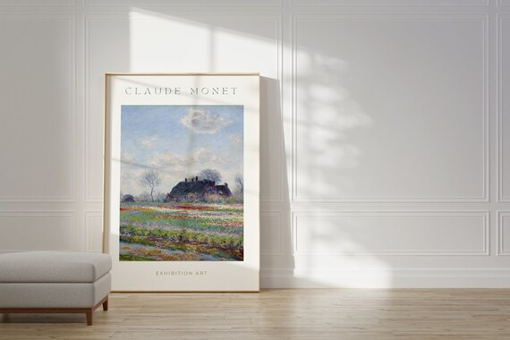 Claude Monet Poster Mid Century Modern Wall Art For Aesthetic Room Decor Monet Print As Best Friend Gift Monet Exhibition Poster