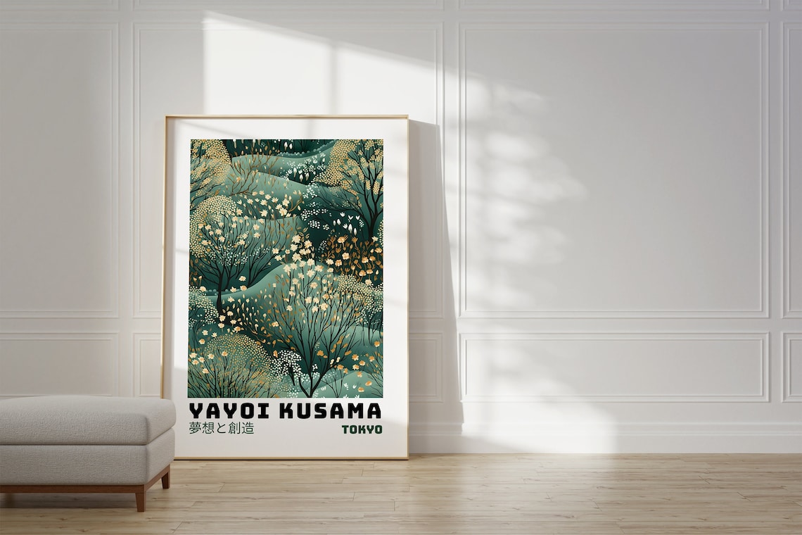 Yayoi Kusama-Inspired Abstract Art Print