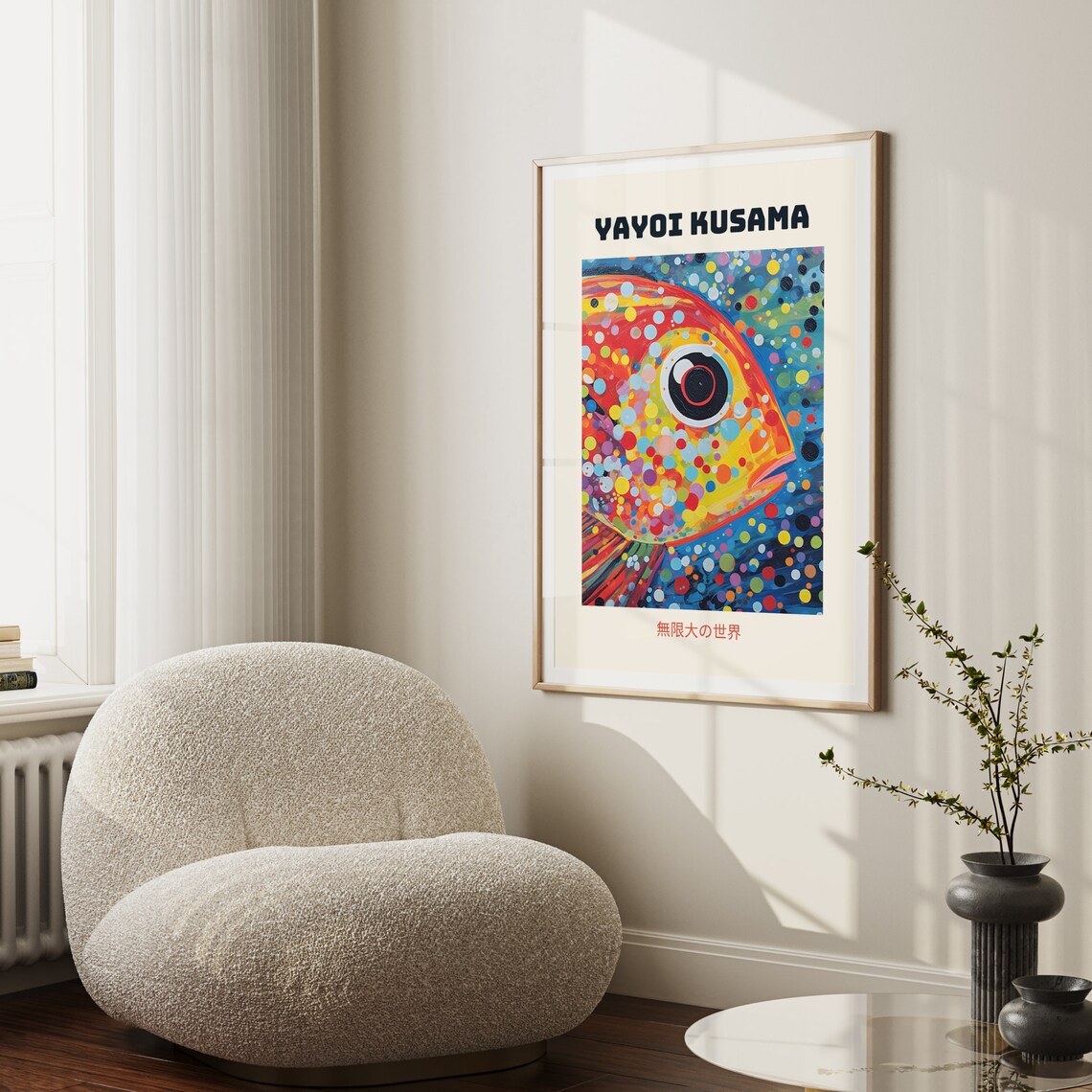 Yayoi Kusama Colorful Dot Fish Infinity World Japanese Art Poster - Image 3