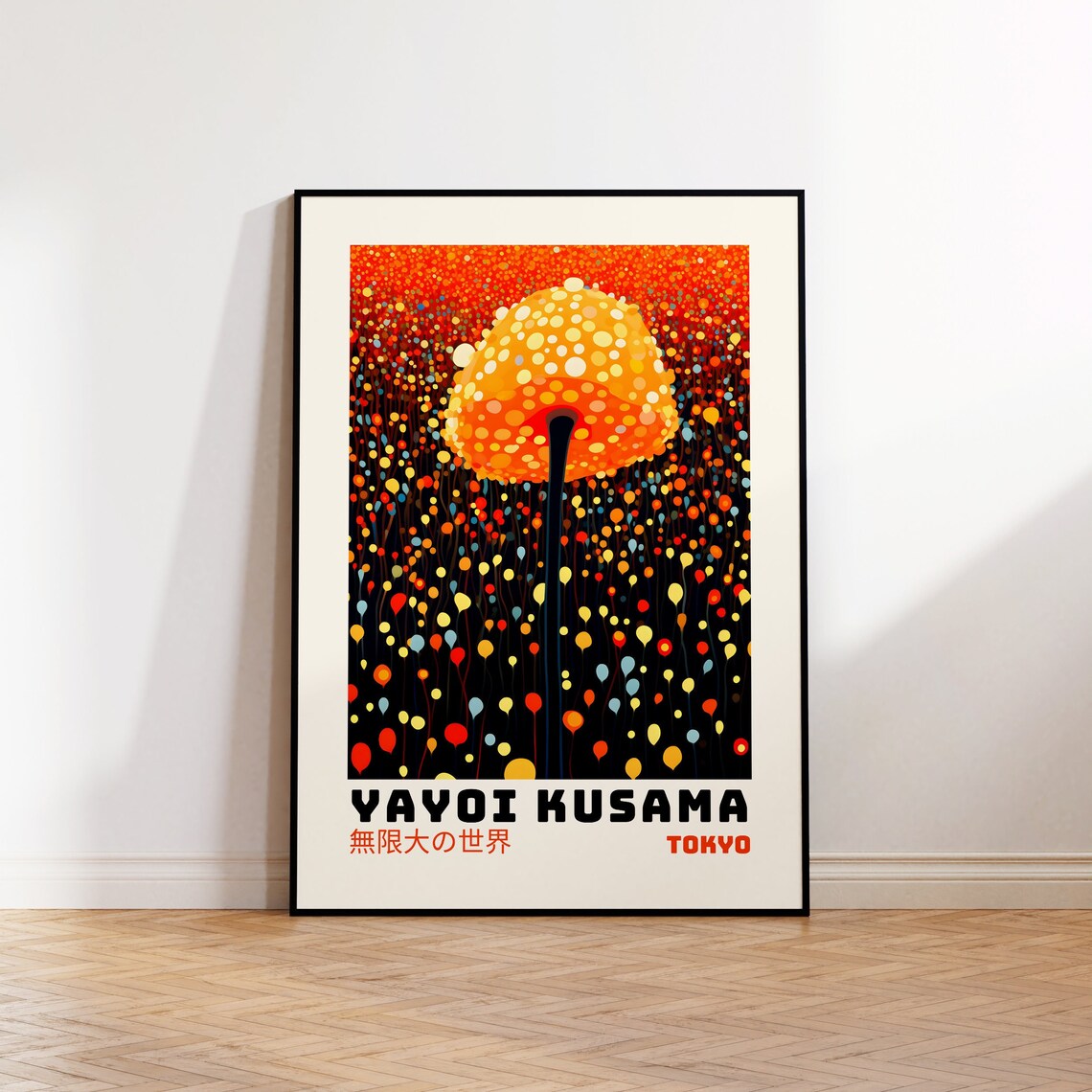Yayoi Kusama Tokyo Spotted Mushroom Dot Art Japanese Art Poster
